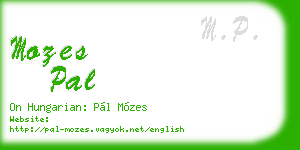 mozes pal business card